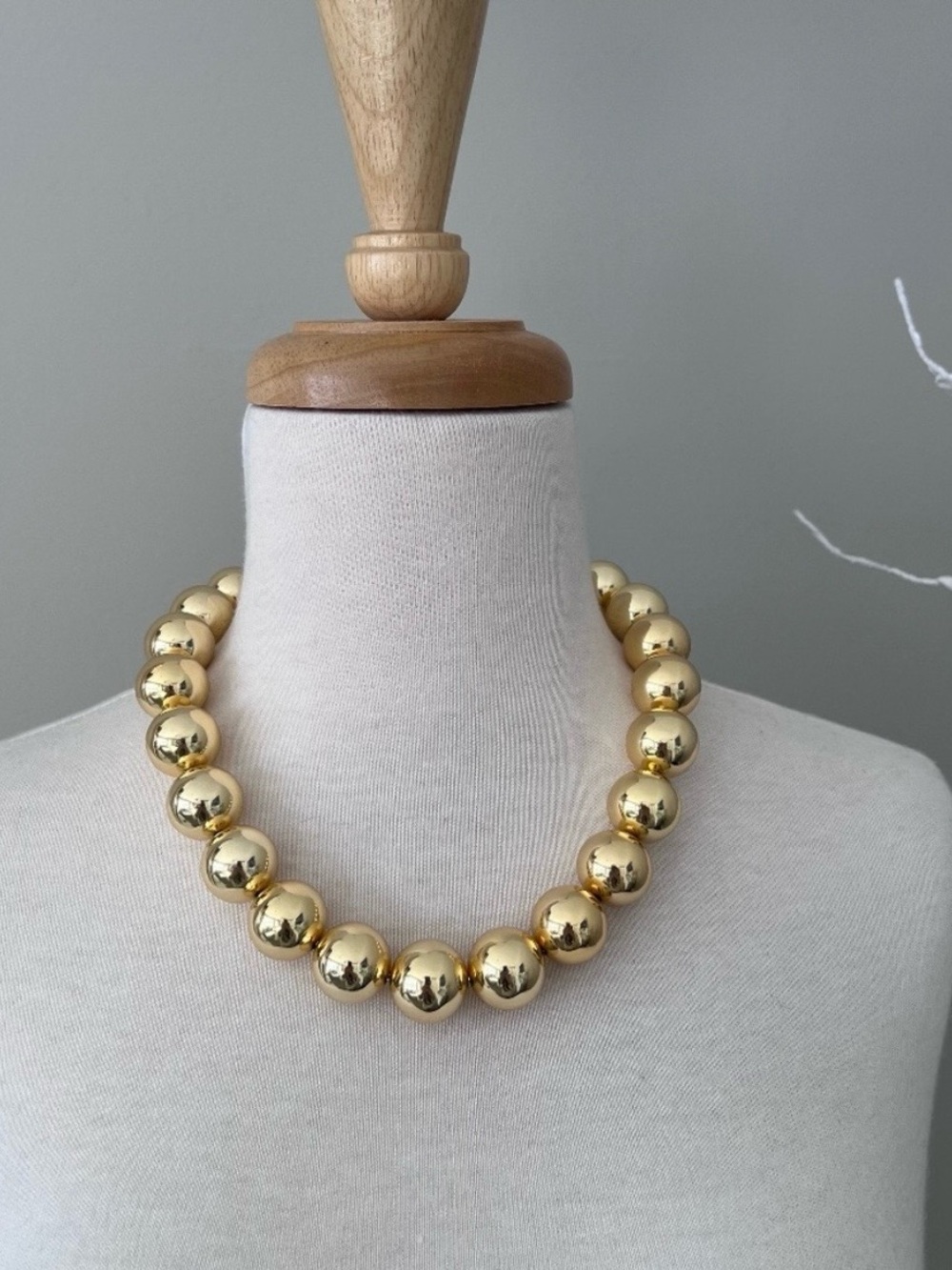 COS Gold Plated Bead Necklace